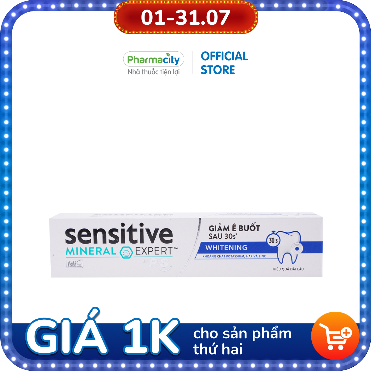 Kem đánh răng P/S Sensitive giảm ê buốt và làm trắng răng (100g)