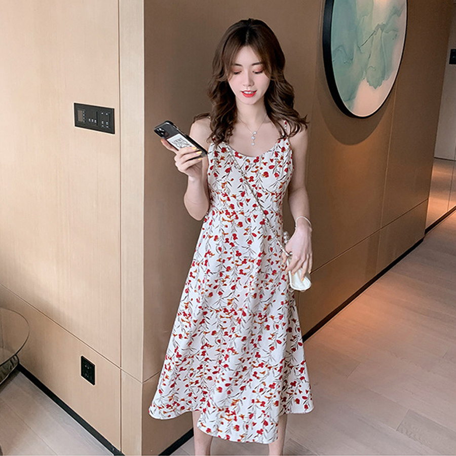 Váy hoa 2 dây nữ thời trang Ohazo! mùa hẹ cực Cute, mềm mại, thoáng mát - Phong cách thời trang phương Tây - AG205
