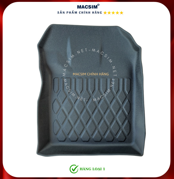 Thảm lót sàn xe ô tô Toyota Wigo 2023 Nhãn hiệu Macsim chất liệu nhựa TPE cao cấp màu đen 