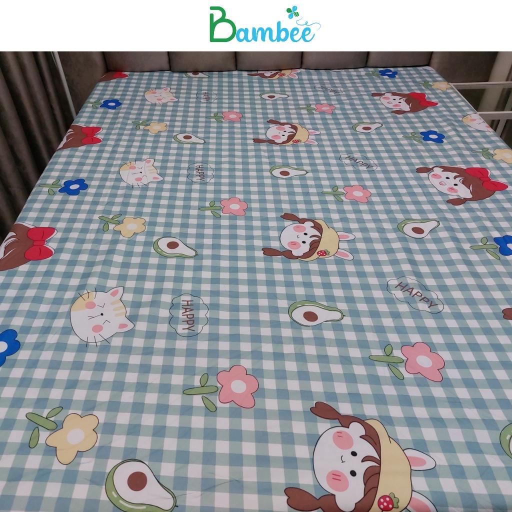 Ga chống thấm cotton, drap chống thấm cotton Bambee size 2mx2m2, 1m8, 1m6, 1m4, 1m2, 1m. Nệm 5cm, 10cm, 15cm, 20cm, 25cm