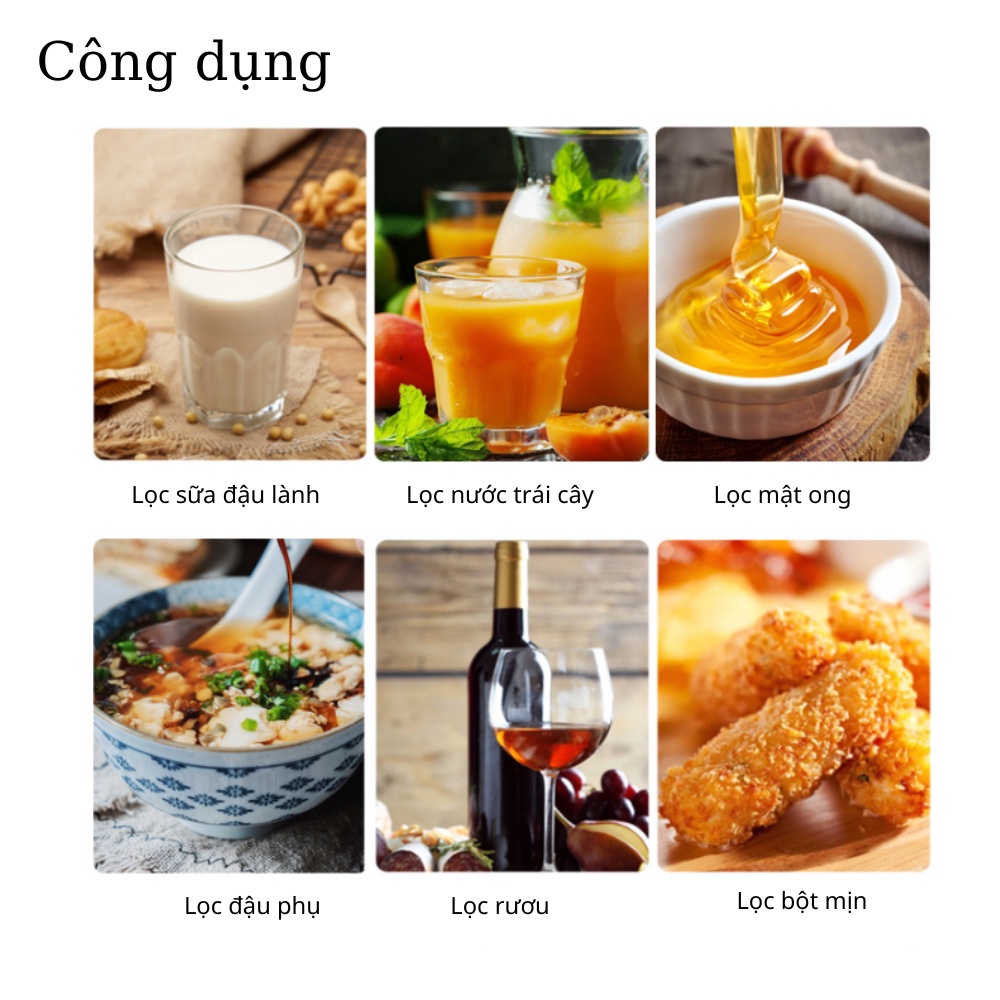 Rây Lọc Sữa Hạt Cao Cấp - Túi Vải Lọc Sữa Đậu Nành, Lọc Bã Hạt Tiện Dụng - Hàng Loại 1 - Chính Hãng MINIIN