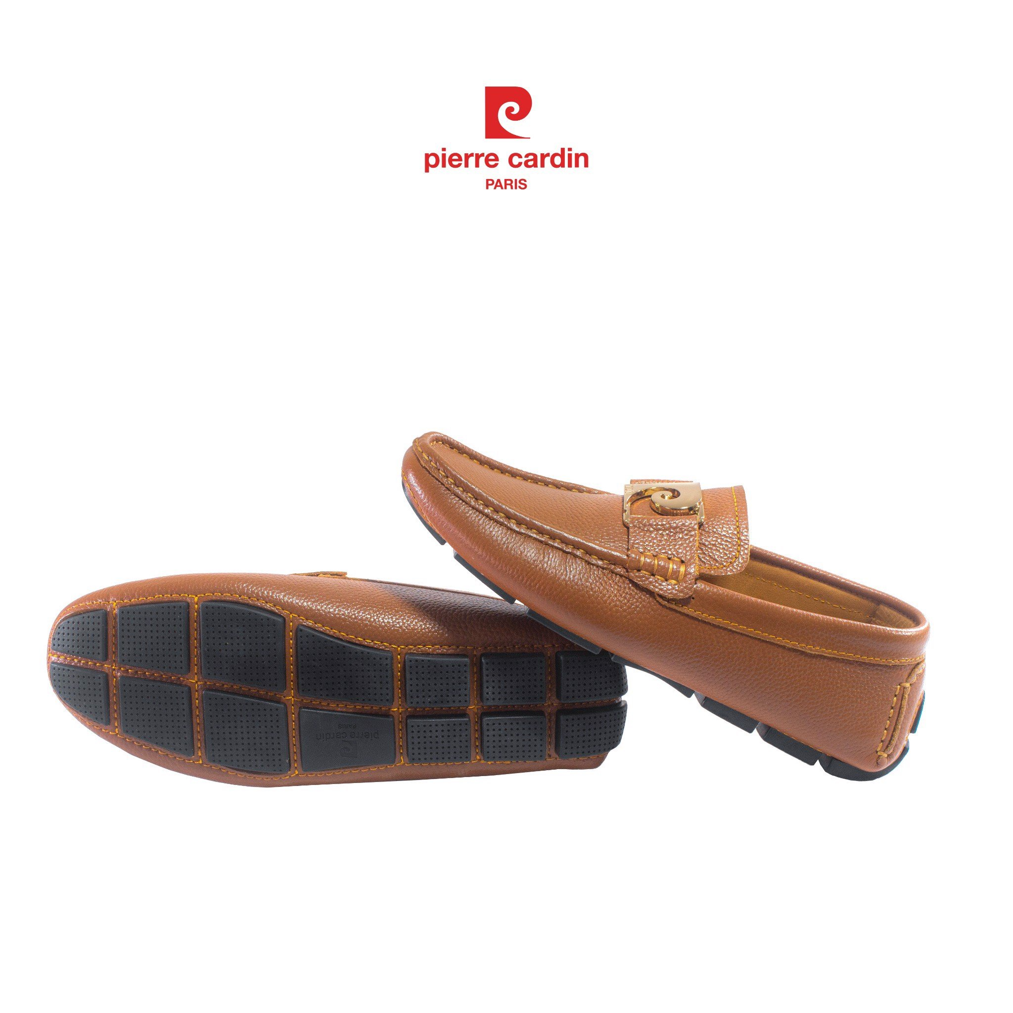 [New Arrival] Giày lười da nam cao cấp Pierre Cardin thiết kế logo sang trọng, ấn tượng, kiểu dáng ôm gọn chân giúp thoải mái - PCMFWL 520