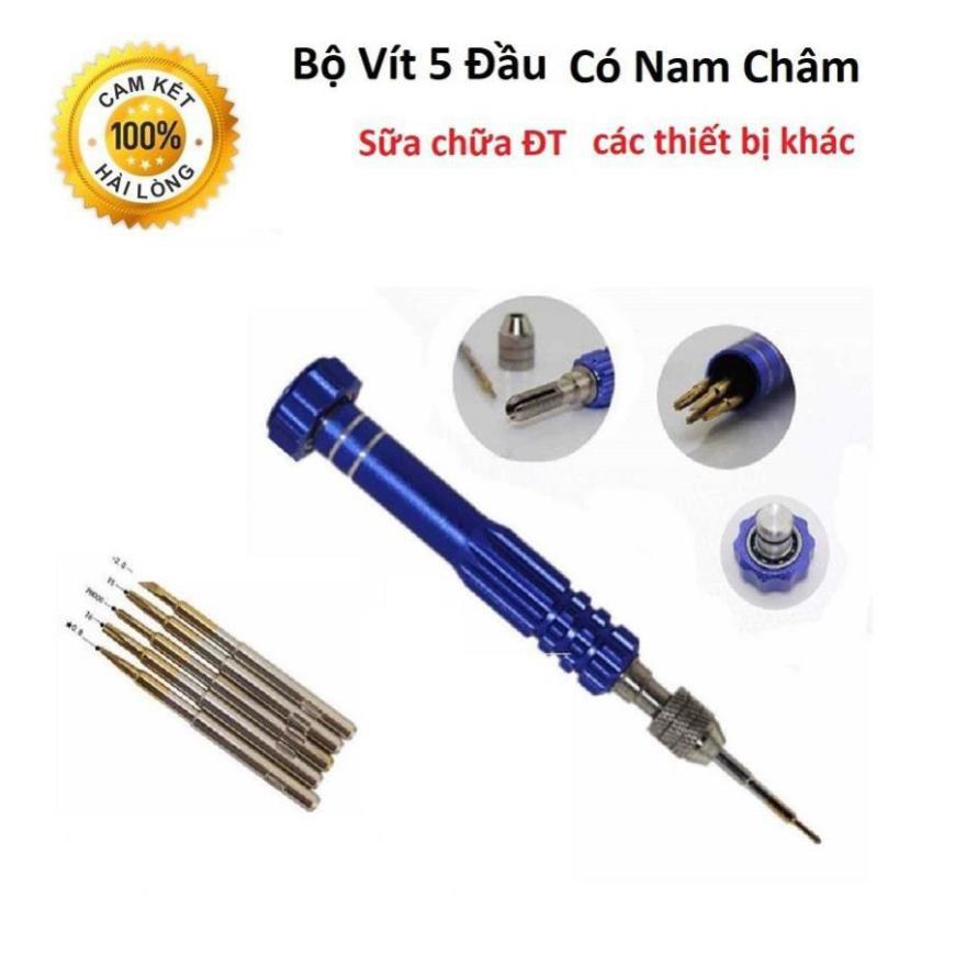 Bộ tua vít 5 đầu đa năng cao cấp, sửa chữa điện thoại