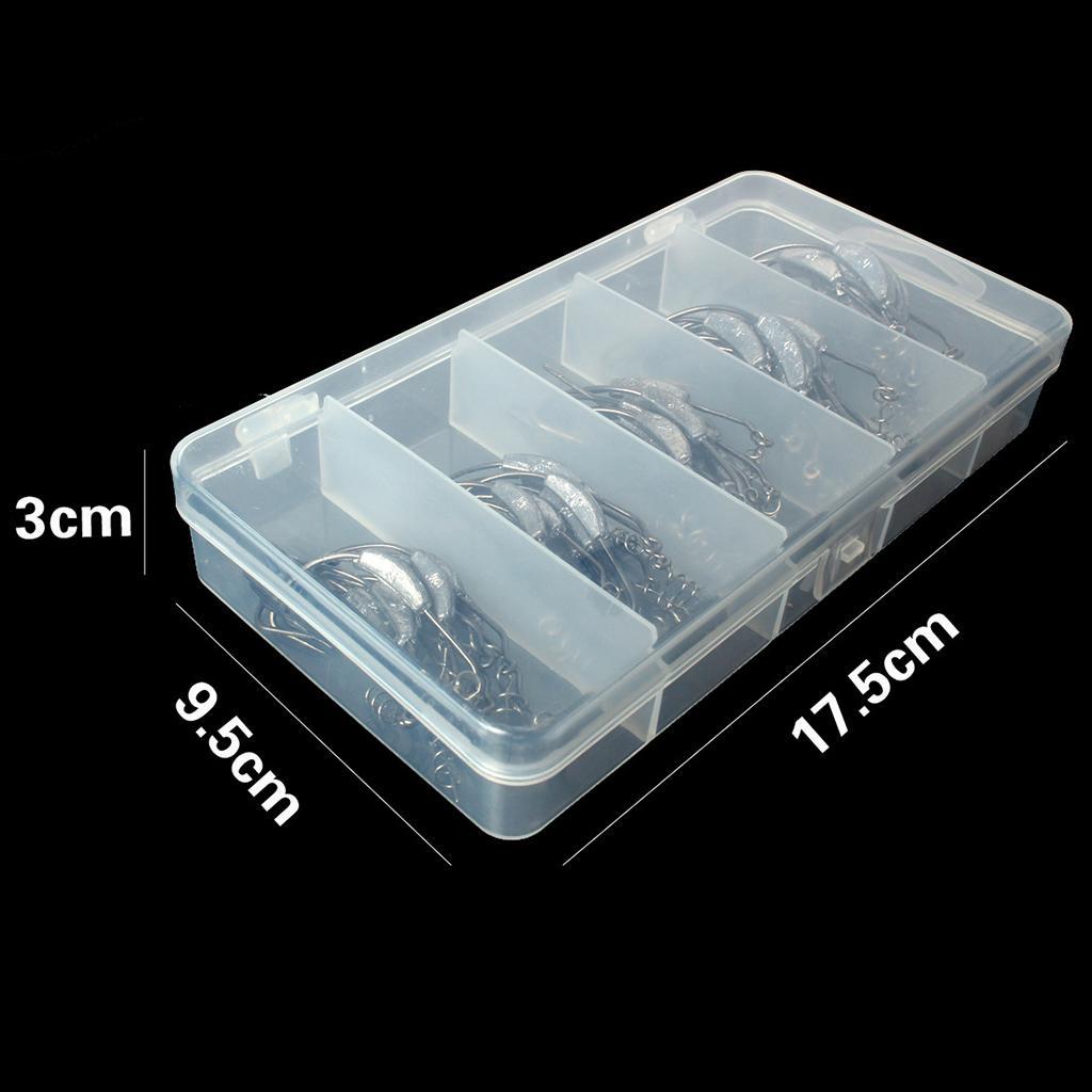 1 Box High Carbon Steel Barbed Fishing Hook With Weight Wide Gap Hooks
