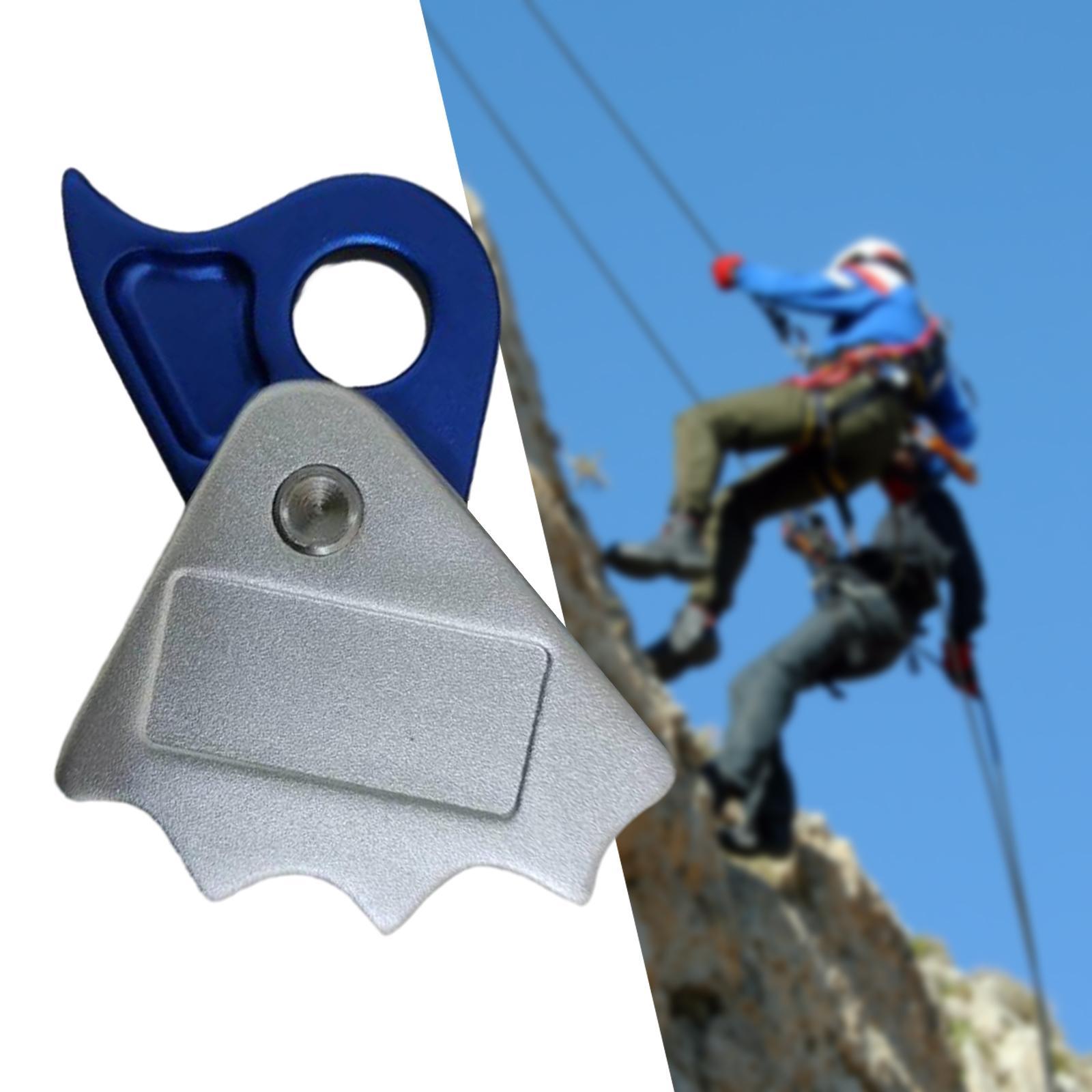 Tree Climbing Rope Grab Grip Clamp Belay Device Lanyard Grab Rigging Equipment Rope Grabber Ascender for Mountaineering, Rock Climbing