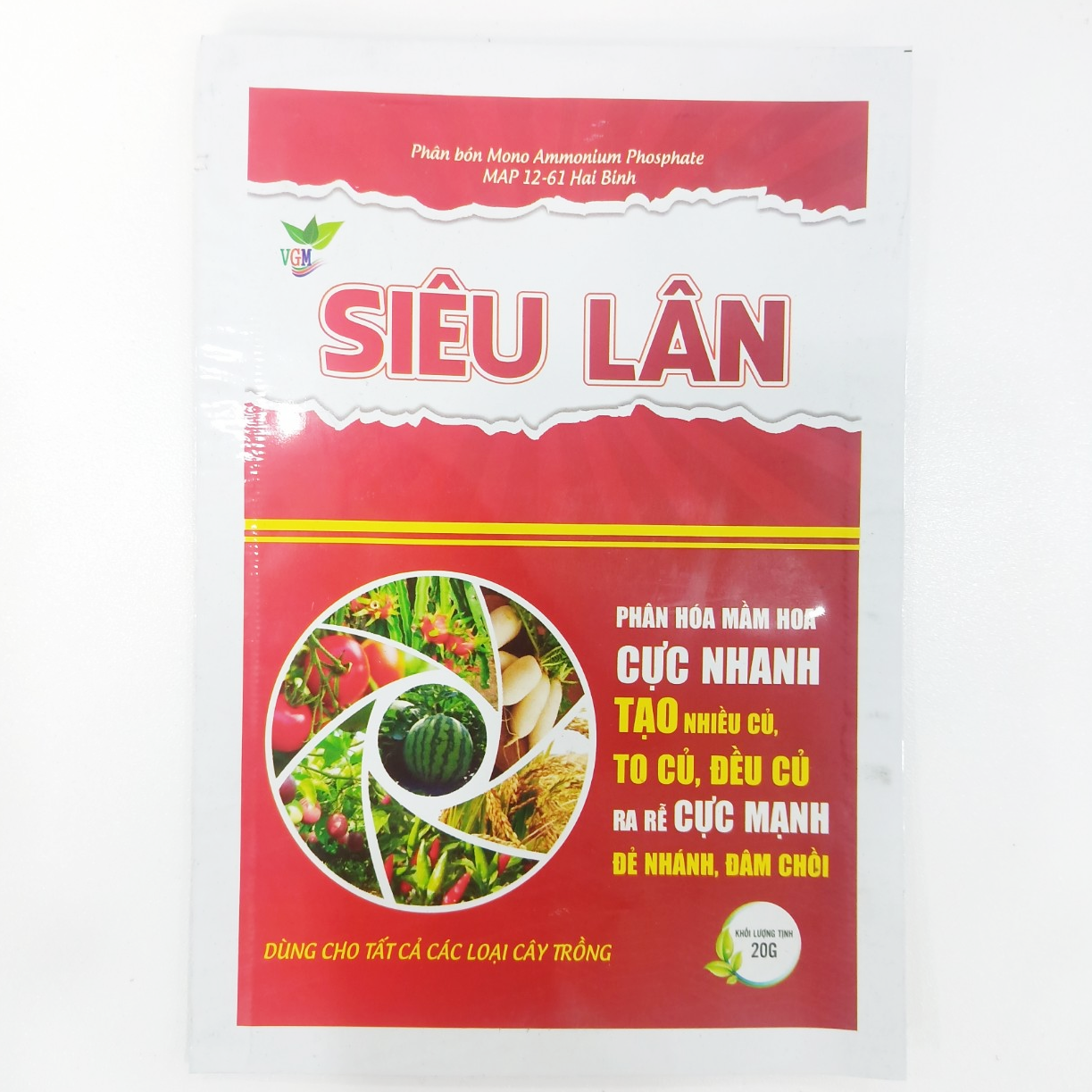 Phân bón MONO AMMONIUM PHOSPHATE MAP 12-61 HAI BINH siêu lân 20G