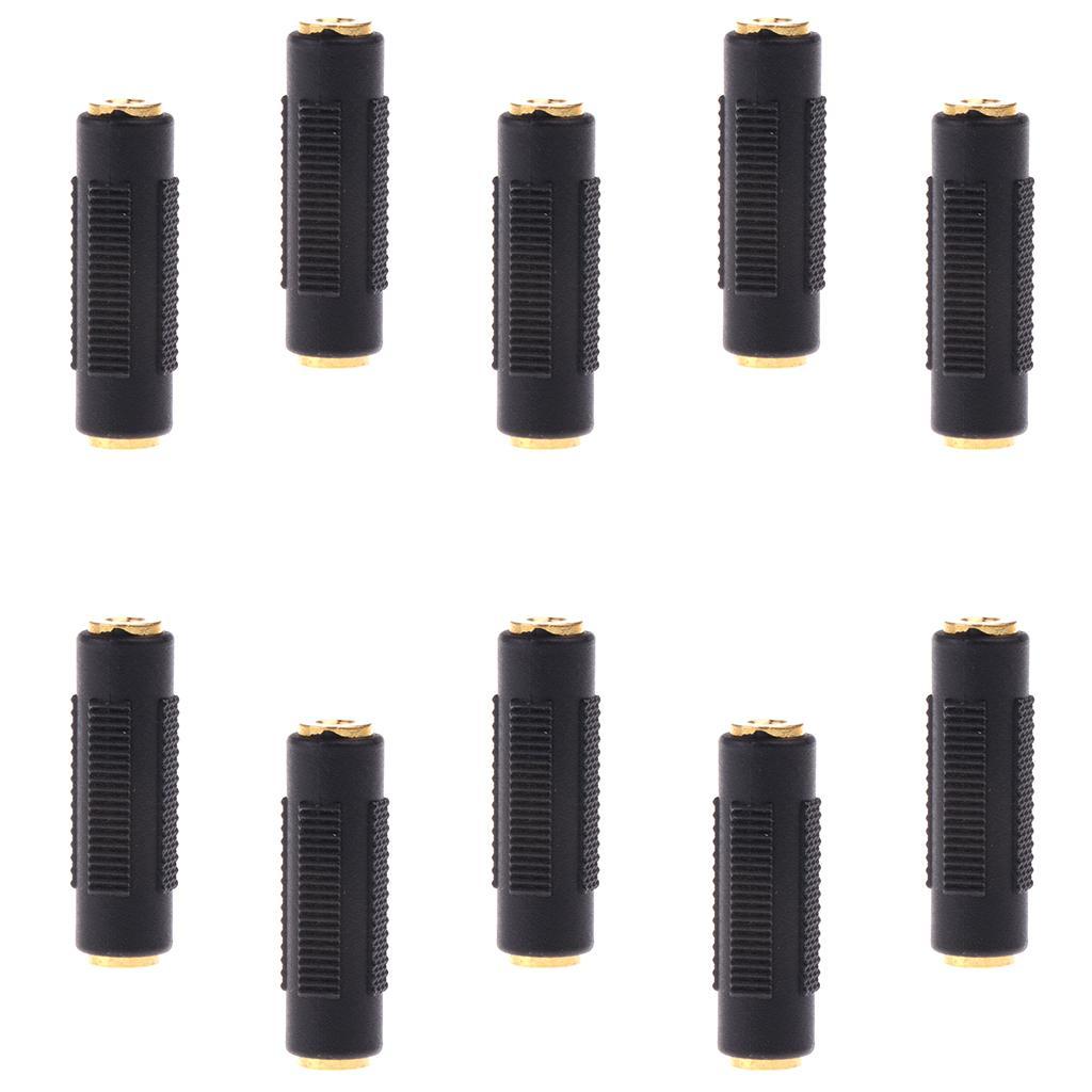 10x Mini 3.5mm Stereo Jack to 3.5mm Audio Female/ Female Adapter Connectors