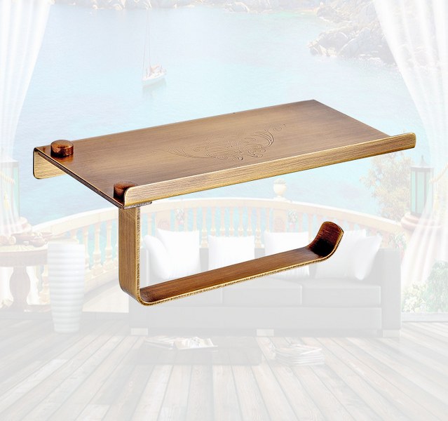 Giá treo giấy vệ sinh kiêm giá để đồ cá nhân nhà tắm nhà vệ sinh - Tân cổ điển