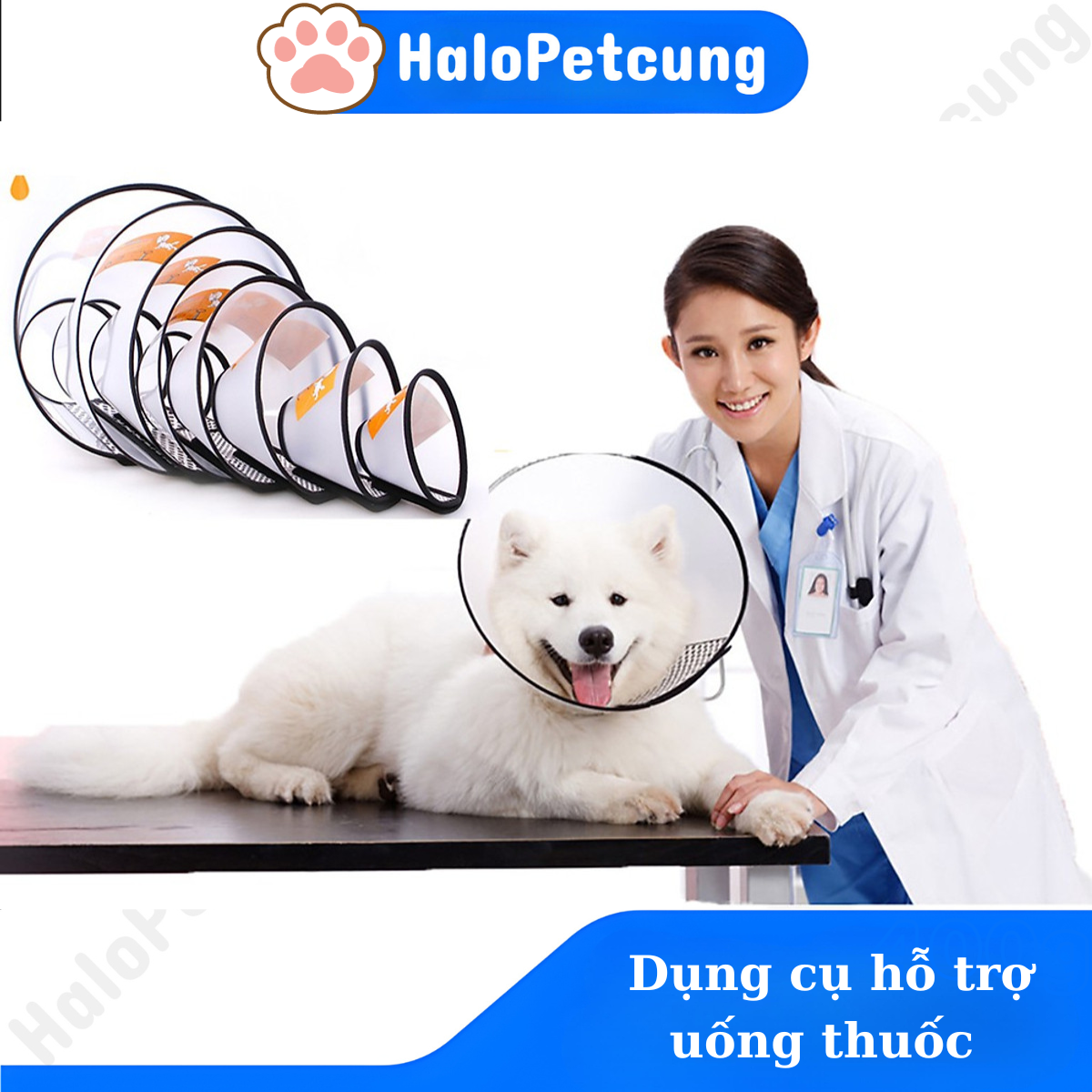 Loa Chống Liếm Cho Chó Mèo Trong Suốt Đủ Size