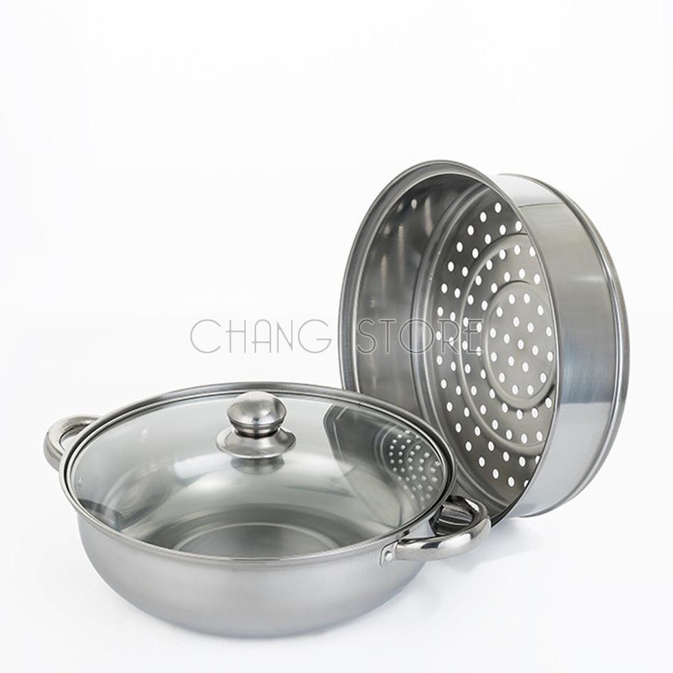 Nồi Xửng Hấp Inox 2 Tầng Đa Năng Cao Cấp Tiện Dụng