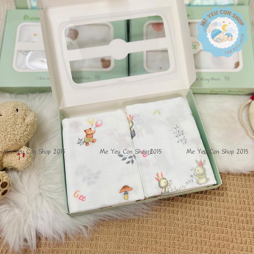 [Bán Lẻ] Khăn Tắm Đa Năng Sợi Tre GEE 2 Lớp Mềm, Thấm Hút Tốt, Không Bụi Vải An Toàn Cho Bé Sơ Sinh - Lẻ 1c - HT Gấu Nâu