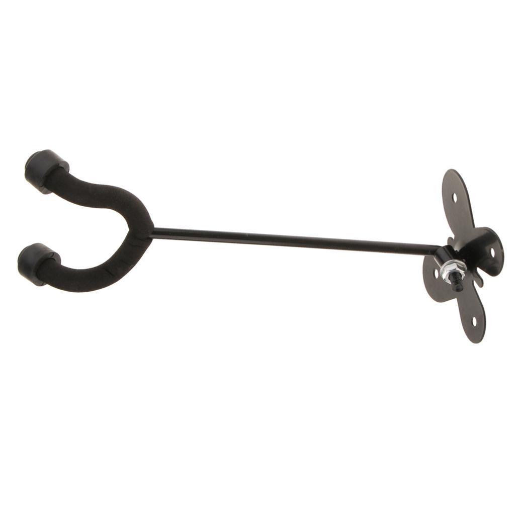 Black Guitars Bass Banjo Mandolin Wall Hanger Holder Rack Slatwall for Music Store School Exhibition Studio