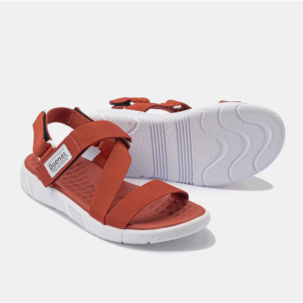 Giày sandal nam nữ unisex đi học quai ngang Buenas Sport S6 đế cao 3 phân