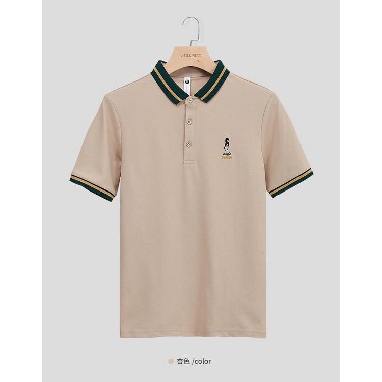 Áo thun nam nữ cổ bẻ polo logo thêu cao cấp vải cotton siêu co dãn Phuongnamshop20 06y