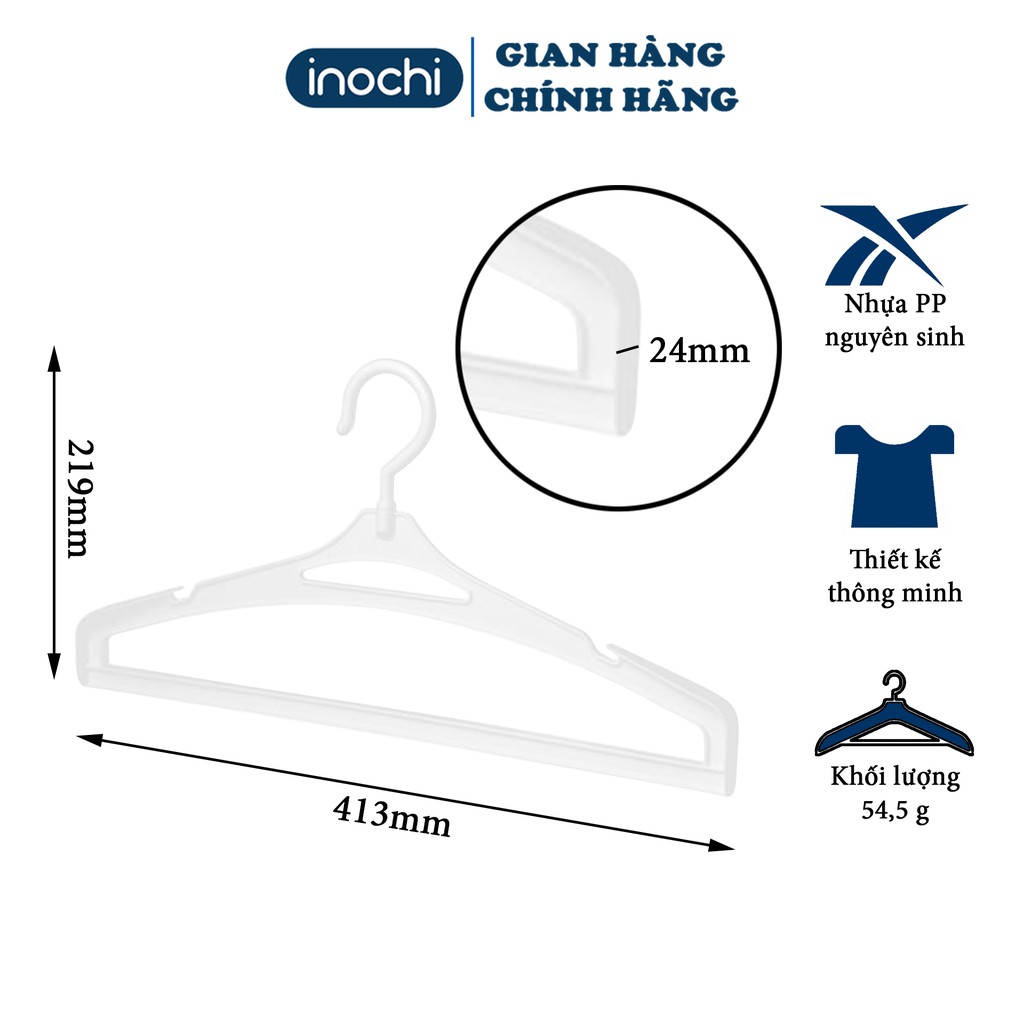 Set 5 chiếc móc áo vest Hara 187 hàng cao cấp - Giao màu ngẫu nhiên