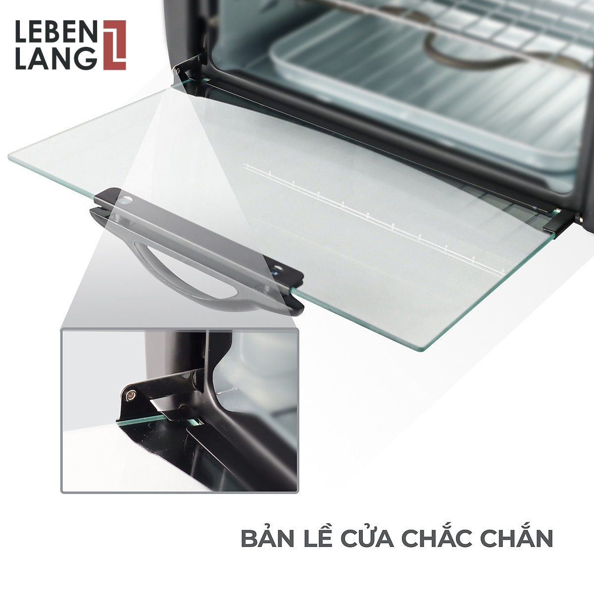 Lò nướng điện mini Lê Bên Làng LBMT8683 công suất 800W, dung tích 12L