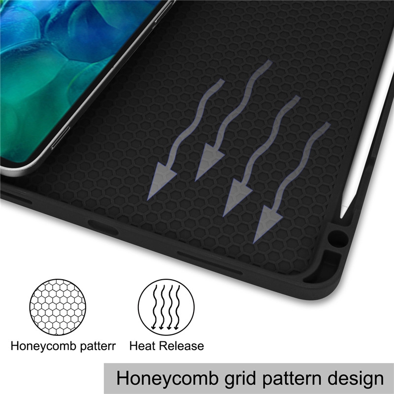 Bao Da TPU Cho iPad Pro 11 inch 2018, 2020, iPad Pro M1 11 inch 2021 Nắp Vải Denim Có Khay Đựng Bút