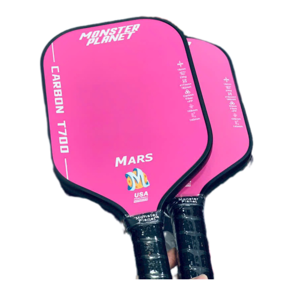 ￼Fee ship 1 Vợt Pickleball Mars Chuyên Nghiệp USAPA Approved. Raw Carbon T-700 Nhám, Hỗ Trợ Xoáy và Kiểm soát bóng