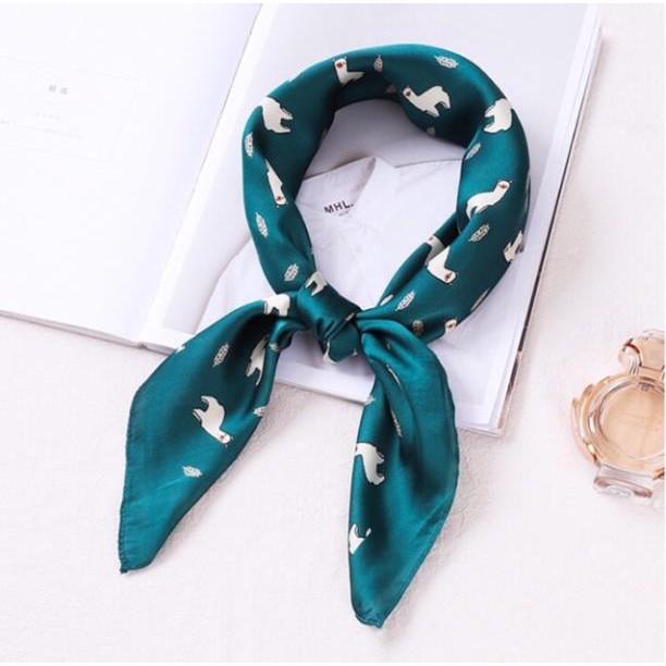 Khăn Lụa Vuông Quàng Cổ Phong Cách Hàn Quốc Xinh Xắn Dành Cho Nữ 70x70cm _,,