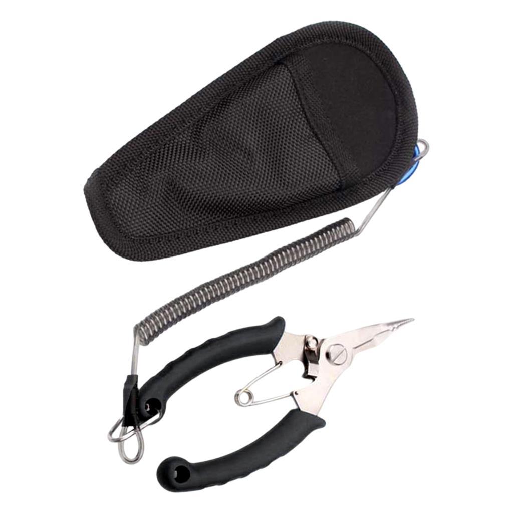 Fishing Pliers Cutter Fish Lip Hook Remover Tool with Lanyard Saltwater Fishing Equipment Multifunctional