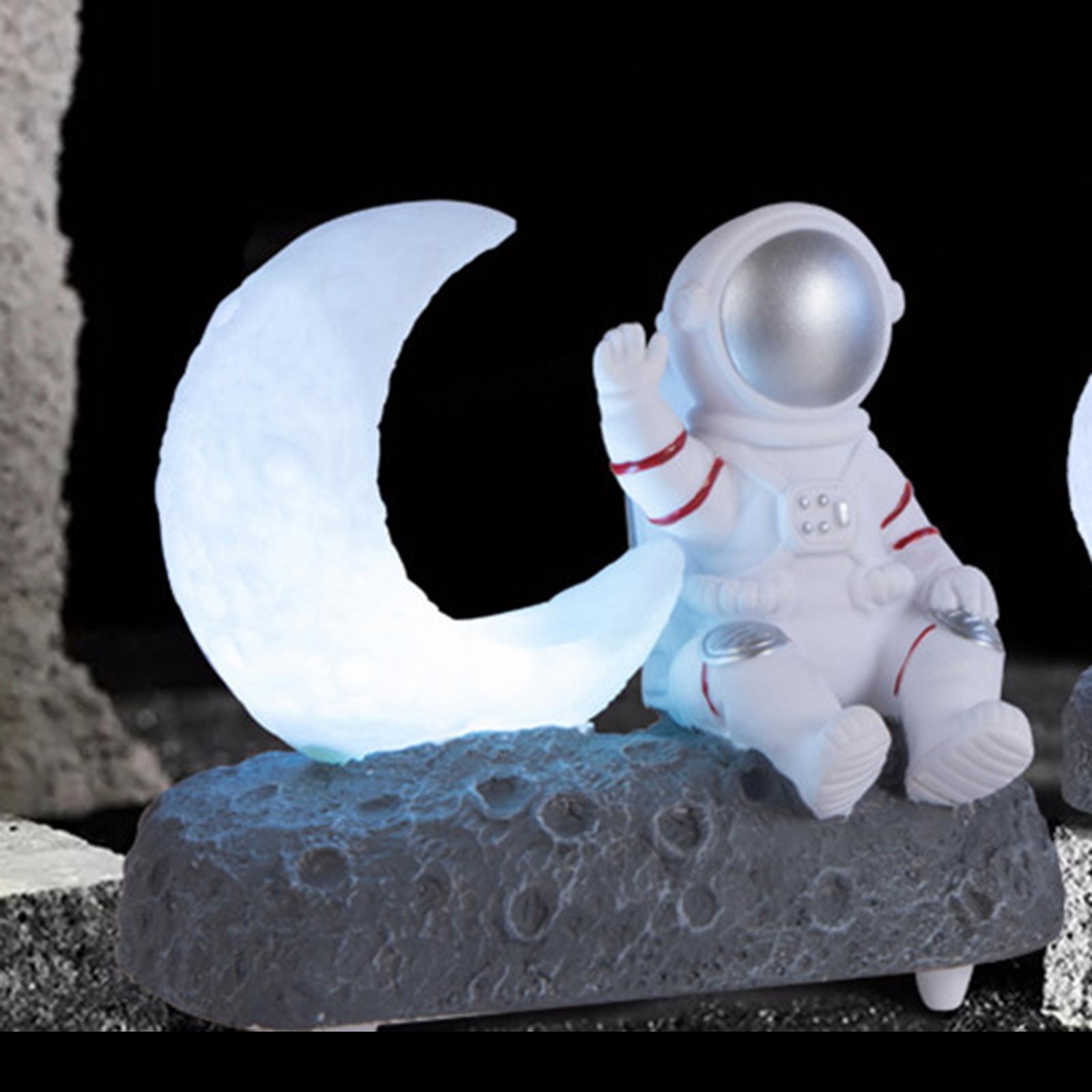 Moon Light Astronaut Bluetooth Speaker with LED Lantern Stereo Sound FM Radio for Kids Girls Boys Birthday Bedroom Home Decoration Christmas