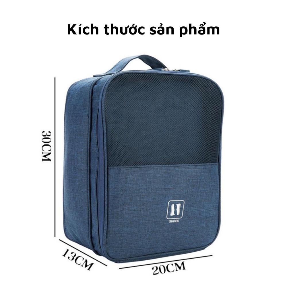 Túi đựng đồ du lịch có khe gài tay kéo vali túi đựng giày dép 3 ngăn chống thấm nước tiện lợi