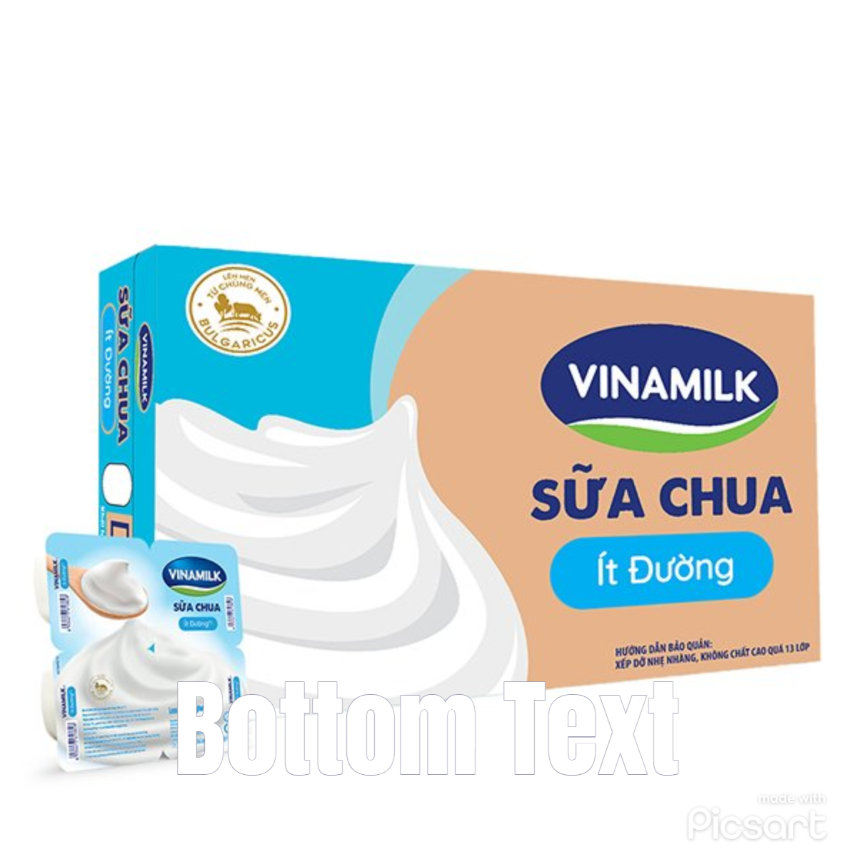 Sữa chua ăn Vinamilk Ít đường - Thùng 48 hộp 100g