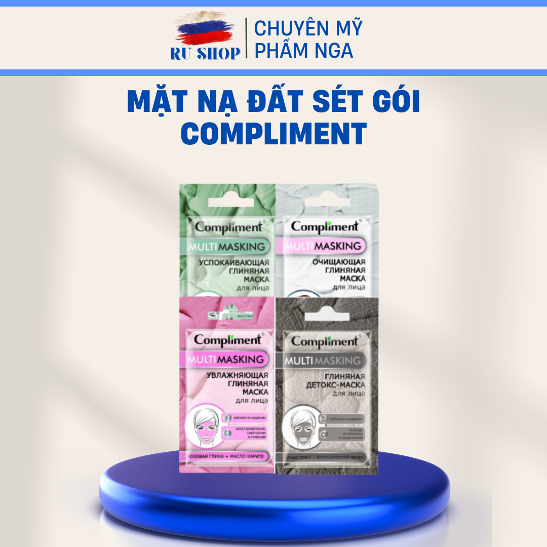 Mặt nạ đất sét gói Compliment 7ml (hộp 4 gói)