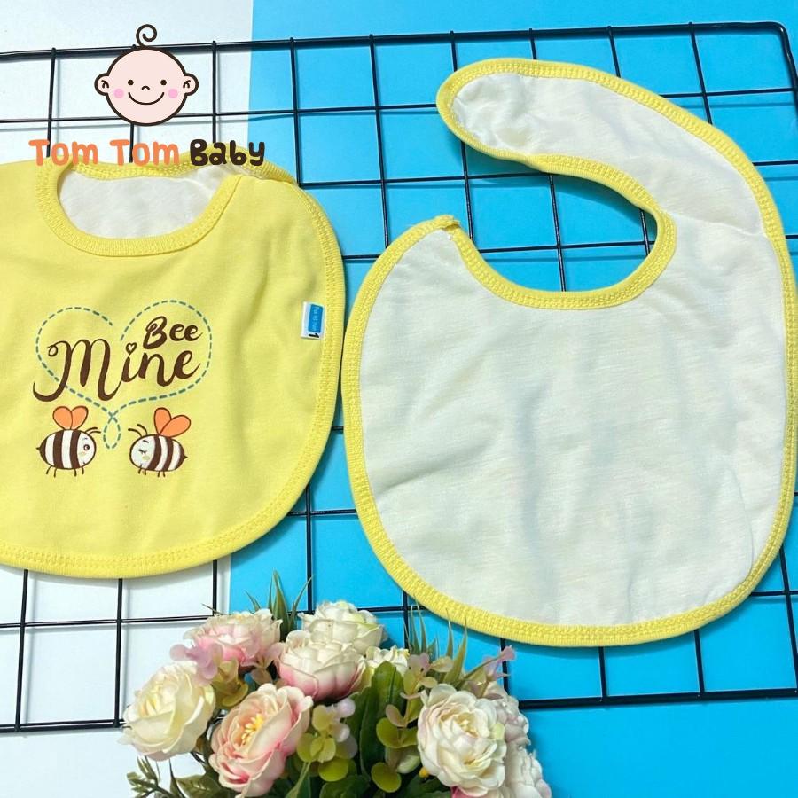 Quần áo sơ sinh- Yếm sơ sinh, yếm cài vai cotton màu nhạt THT cho bé trai, bé gái