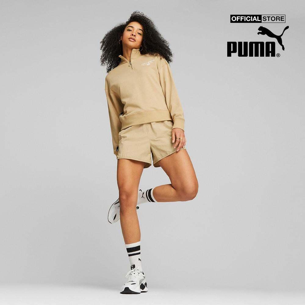 PUMA - Áo sweatshirt nữ cổ trụ tay dài Puma Team 621438