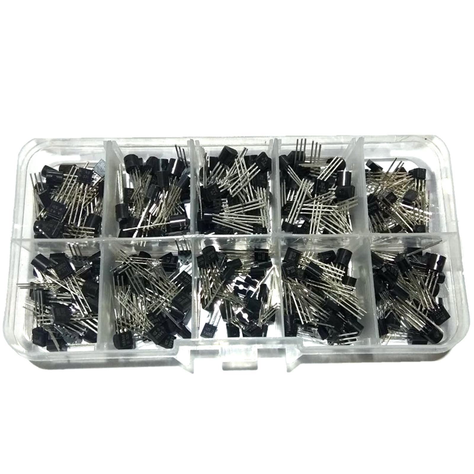 300Pcs 10 Values Transistor Assortment Kit, to-92 DIY Electronic Circuit 2N2222