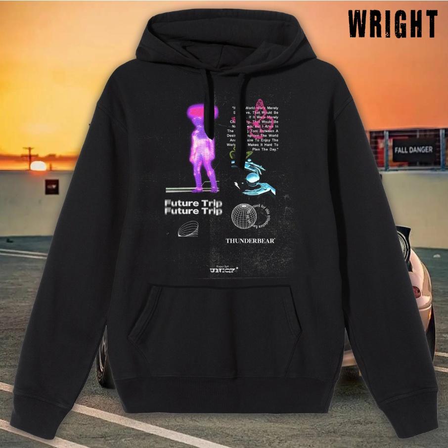 Áo hoodie wright retro future trip unisex