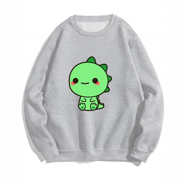 ÁO SWEATER IN KHỦNG LONG XANH