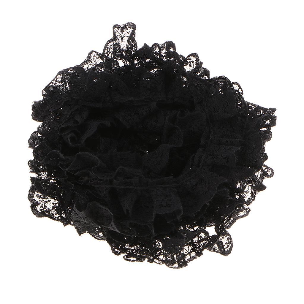 2 Pieces Various Colors Ribbon Floral Elastic Lace Trim Handcraft