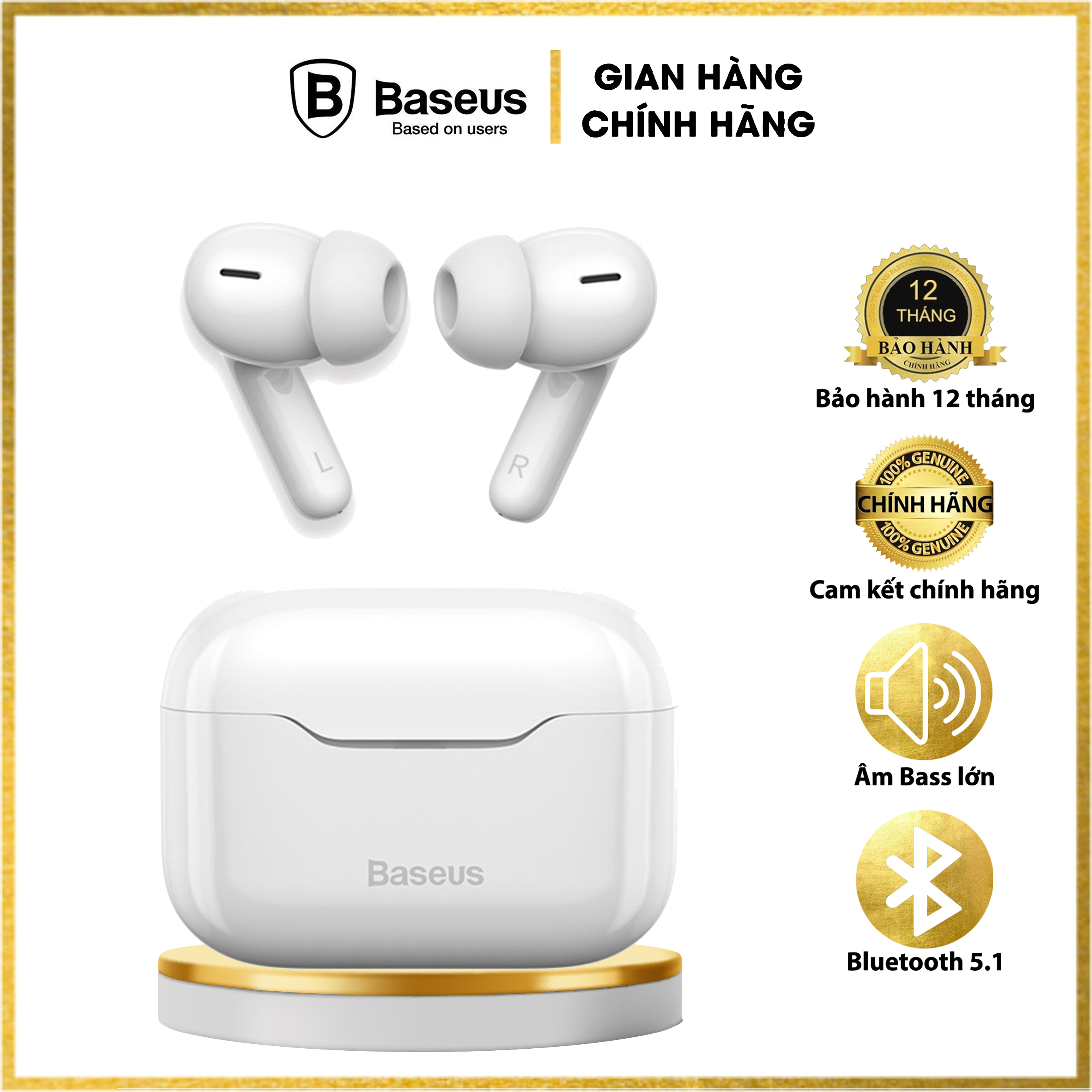 Tai nghe TWS chống ồn chủ động Baseus SIMU ANC S1 / S1 Pro True Wireless Earphone (Xuyên Âm, Hi Fi/ Stereo, AAC/SBS, Dual Core DSP) - Hàng chính hãng