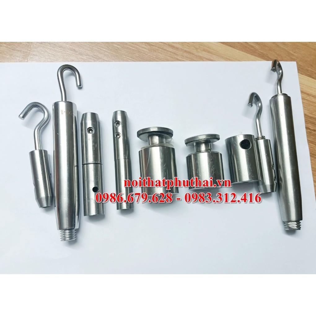 Combo bộ tăng đơ, ốc kính, ốc thông tầng cho cầu thang cáp