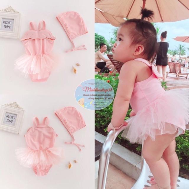 HOT!! Bộ bơi cánh thiên thần Pink kèm mũ cực xinh