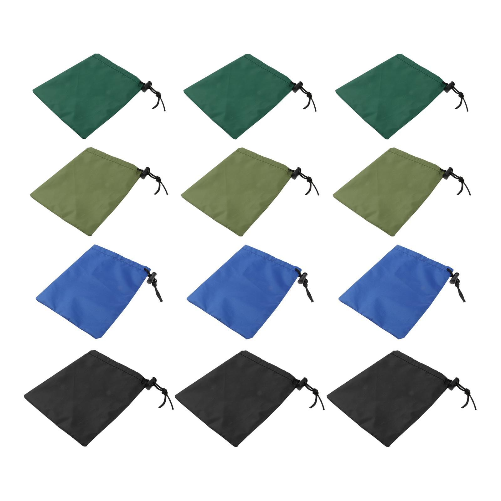 12pcs Waterproof Camping Storage Bag Drawstring Sack Pouch Travel Organizer