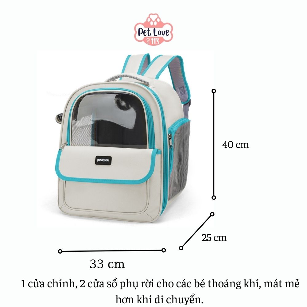 Balo vận chuyển chó, mèo/ Balo vải Oxford có đáy rời, dễ dàng xếp gọn - Cho thú cưng dưới 8kg, nhiều màu