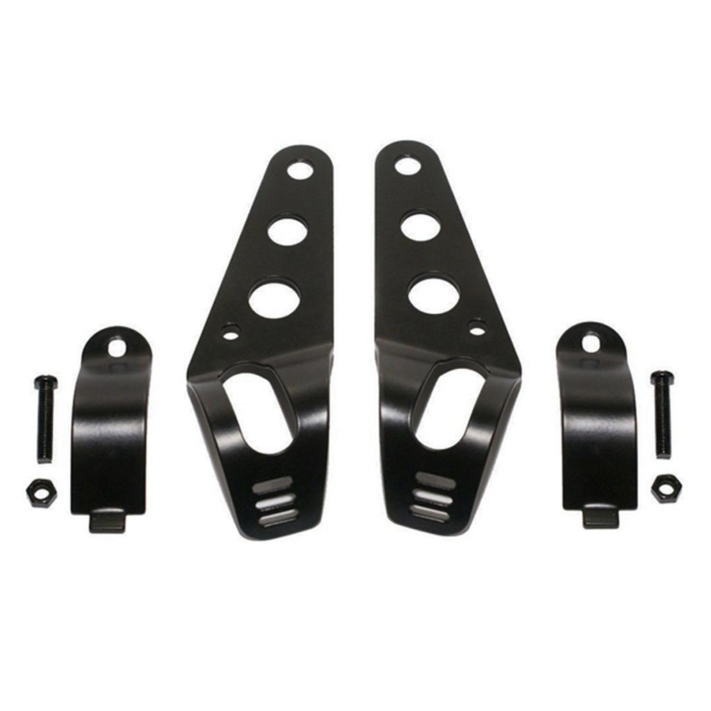 Motorcycle Headlight Bracket Fork Mount Bracket Universal Black