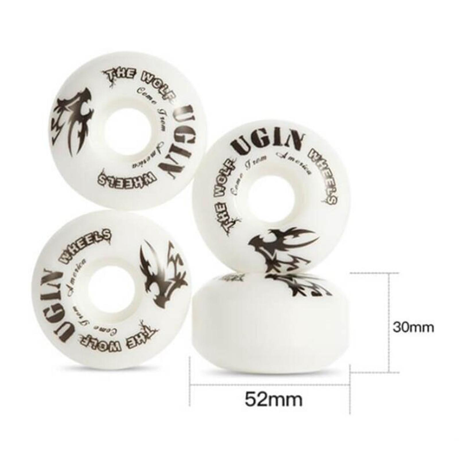 4Pack Durable Skateboard Wheels 52x30mm Longboard Roller Repair Wheel Parts