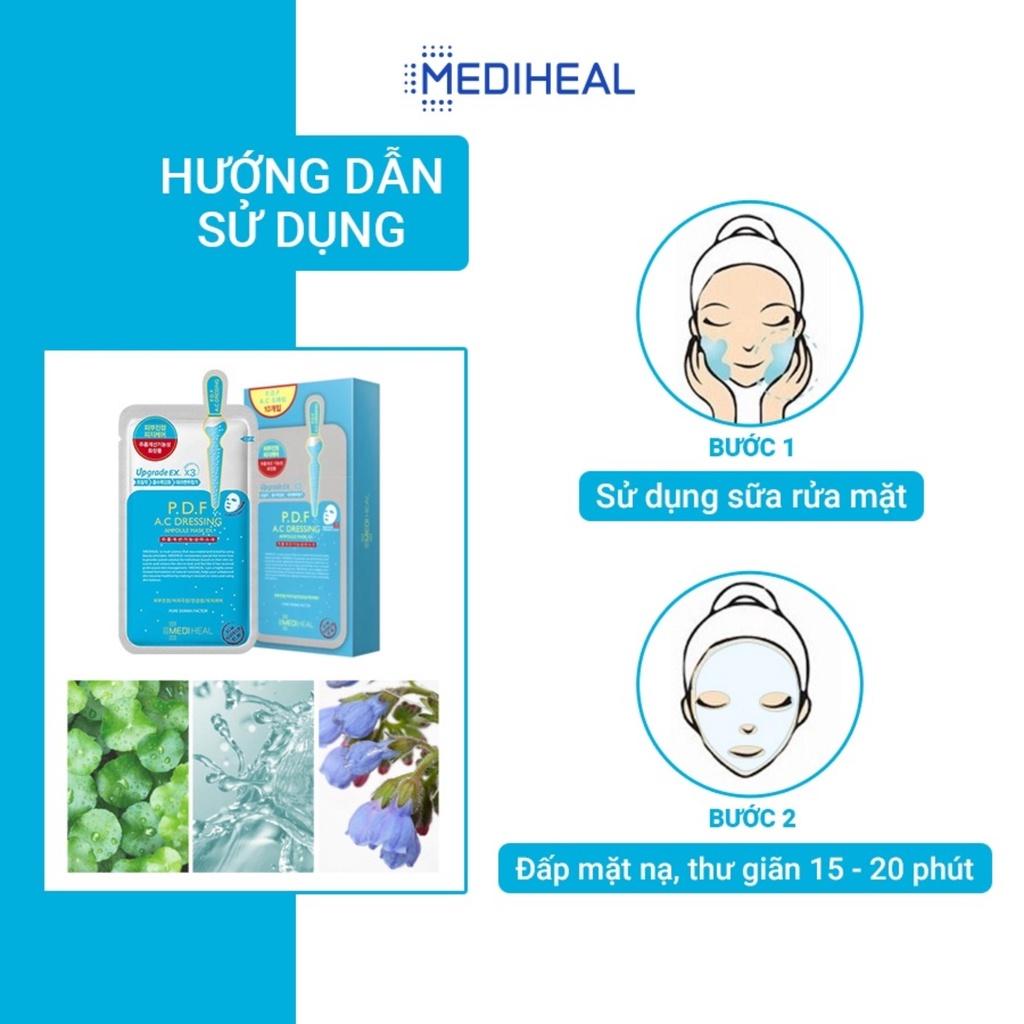 Combo 5 Mặt Nạ Mediheal P.D.F  AC Dressing Ampoule Mask Giảm Mụn Làm Dịu Da 25ml/Miếng
