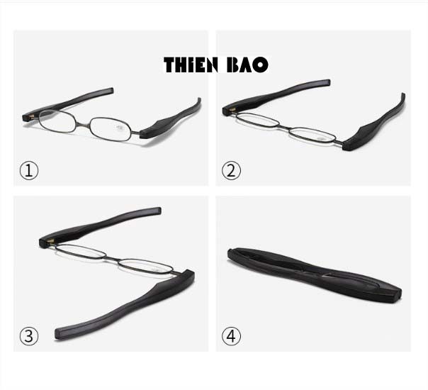 Kính lão thị viễn thị, kính đọc sách xoay 360 độ tròng Nhật siêu gọn bỏ túi Nam nữ KV1X HÀNG ĐẸP cứng cáp loại I