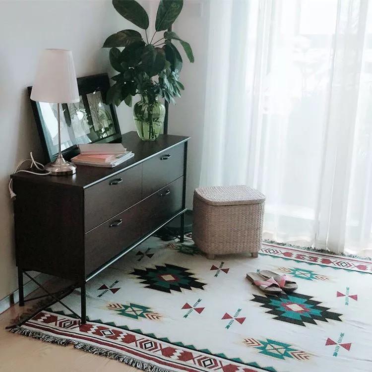 Khăn phủ Vintage Vải Cotton Cao Cấp Nhập Khẩu Sử dụng 2 mặt 130x180