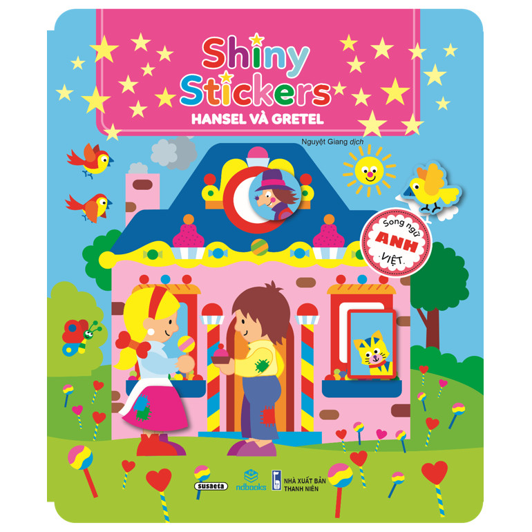 Combo 4 cuốn Shiny Stickers - Song ngữ Anh việt