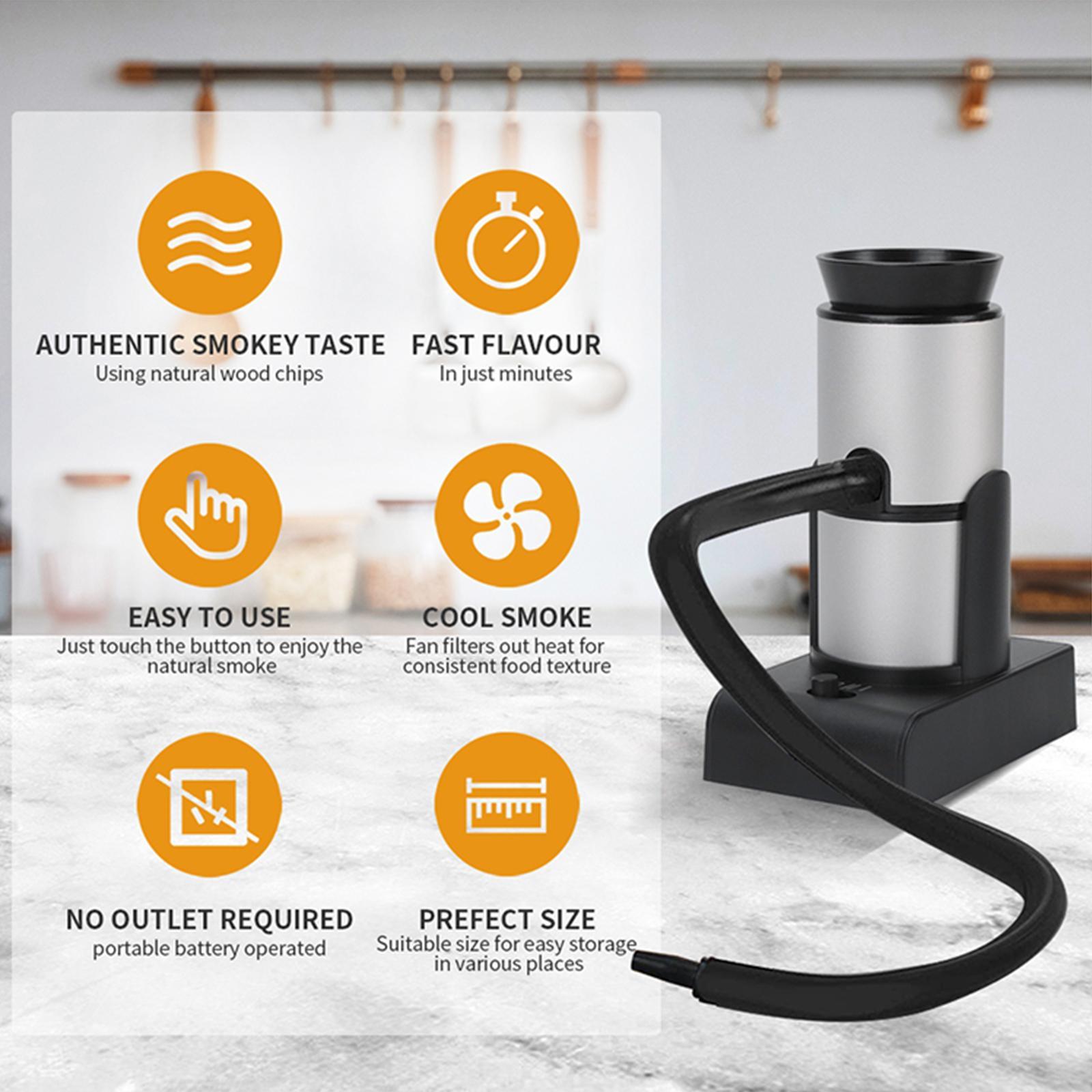 Cold Food Smoker Two Gears Adjustable for Outdoor Indoor Steak Meat Sausage