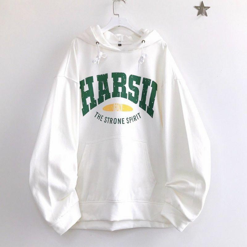 Áo hoodie unisex HARSII - kiểu áo khoác Nỉ in chữ không bong troc chống nắng mưa mẫu thời trang thu đông