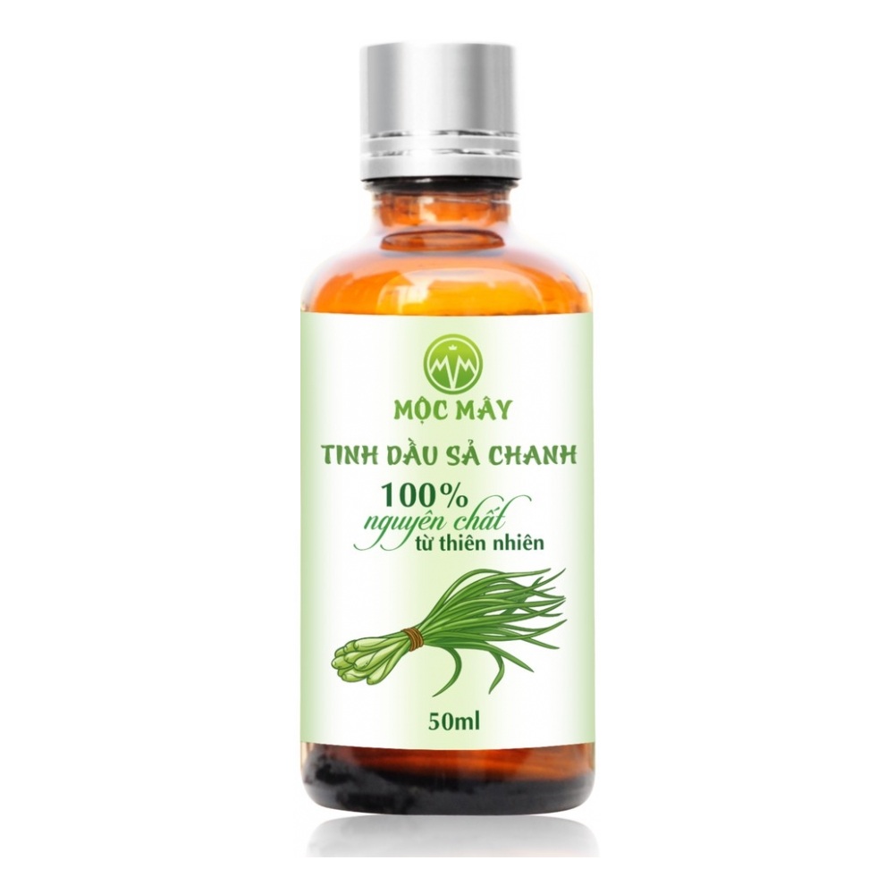 Tinh dầu Sả Chanh Organic 50ml Mộc Mây - tinh dầu nguyên chất từ thiên nhiên - Có kiểm định Bộ Y Tế, chất lượng và mùi hương vượt trội