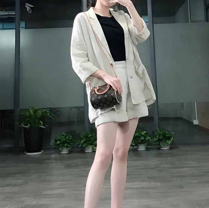 Áo blazer nữ Đũi Việt chất linen phóng khoáng dáng suông dài trẻ trung