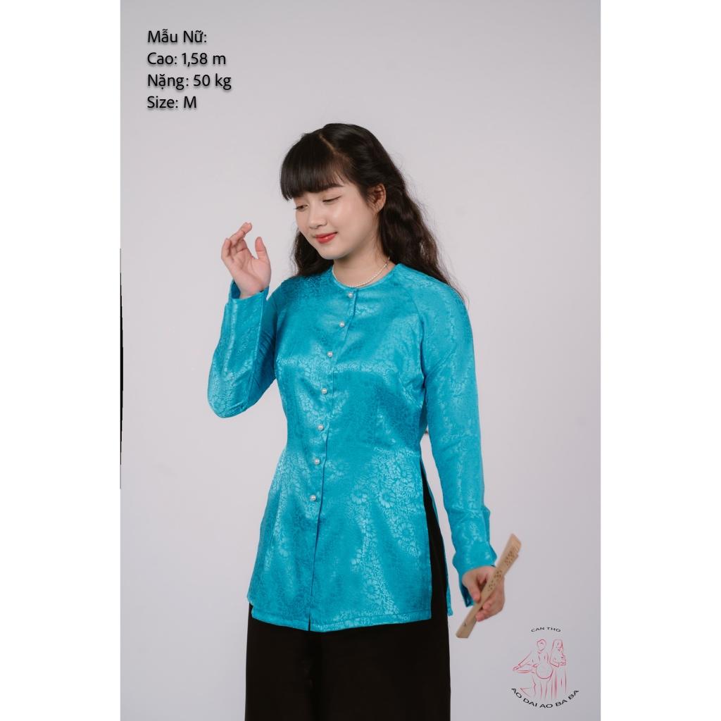 Áo lẻ bà ba gấm Hồng cánh sen/ Xanh nước biển/ Vàng Đồng/ Vàng chanh/ Đỏ đô- Bà ba Bigsize